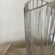 Large Art Deco fan vase in Arques crystal, France 1950