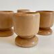 4 vintage turned wooden egg cups