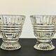 Paire vases géométriques semi-cristal vintage