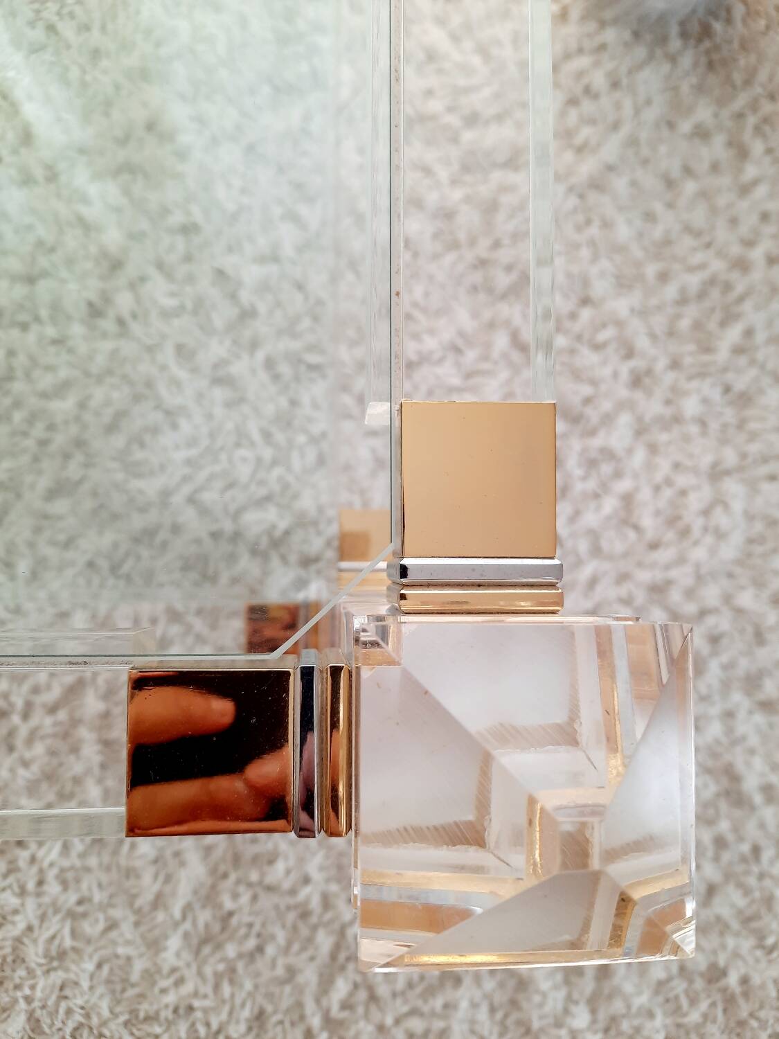 Coffee table in Altuglass "Romeo" 70s/80s