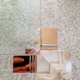 Table basse en Altuglass "Romeo" années 70/80s