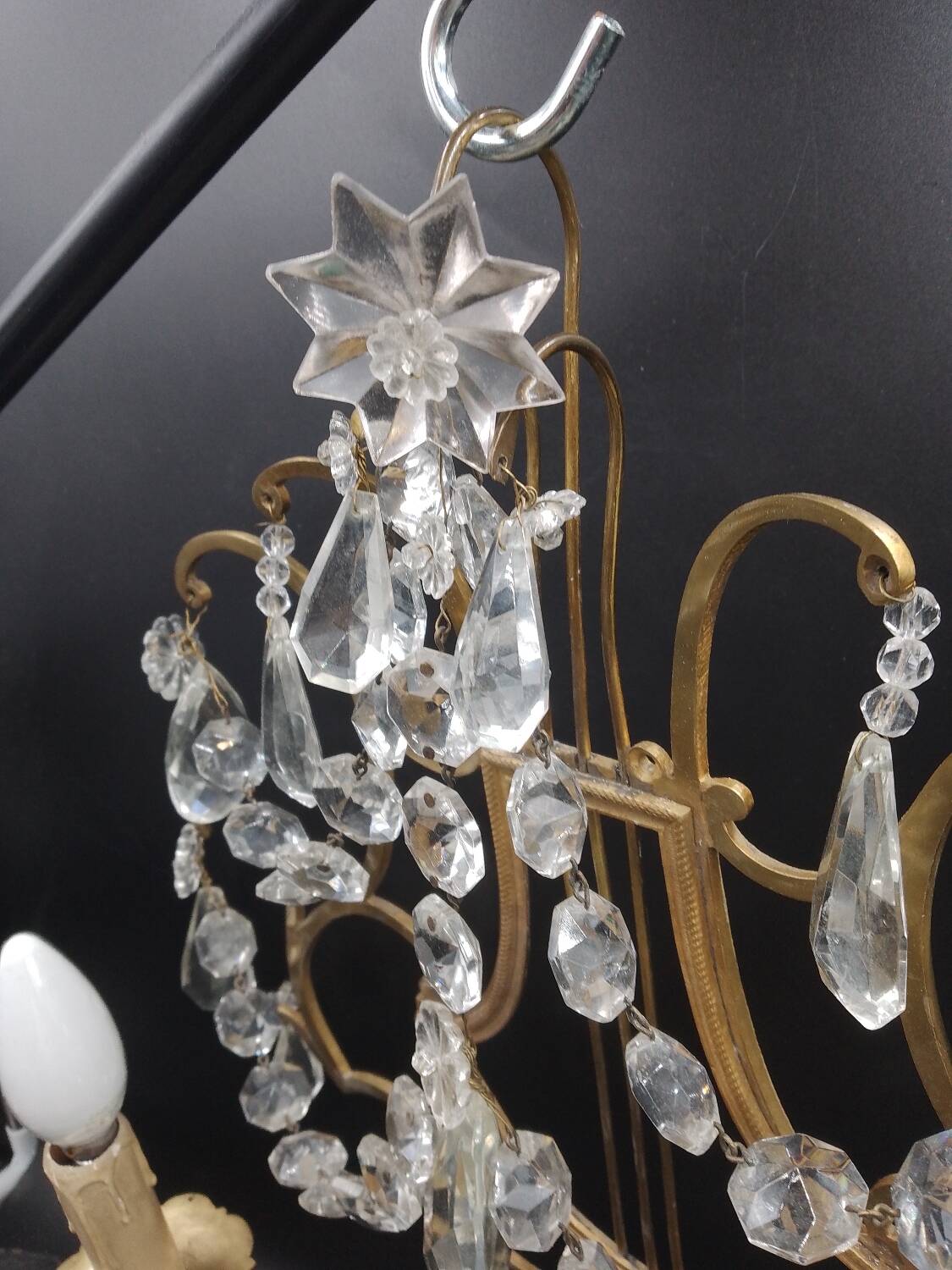 Lyre Garland Empire Tassels Wall Light 4 Lights Gilded Bronze