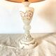 Vintage lamp in alabaster and mother-of-pearl