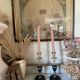 Pair of marble and brass candlesticks circa 1860