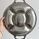 Vintage silver-plated metal serving tray with compartments.