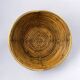 Circular rattan and brass basket, Italy, circa 1970s