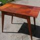 bureau table bois mssif avec tiroirs pieds compas