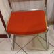 Fabric and wood chair ornage
