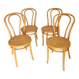 Four cane bistro chairs