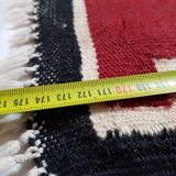 175x100 hand-woven red wool Kilim carpet