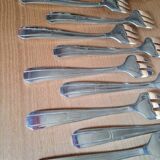 Fronnet 12 Silver-plated art deco oyster forks