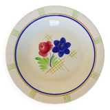 1 vintage hollow round plate from the Gien factory, model Robinson 2106106.