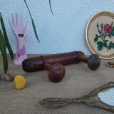 Coat rack 2 wooden hooks vintage