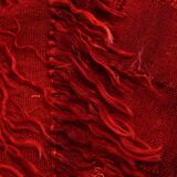 3x5 Wine Red Long Hairy Vintage Kilim Rug, 108x162Cm