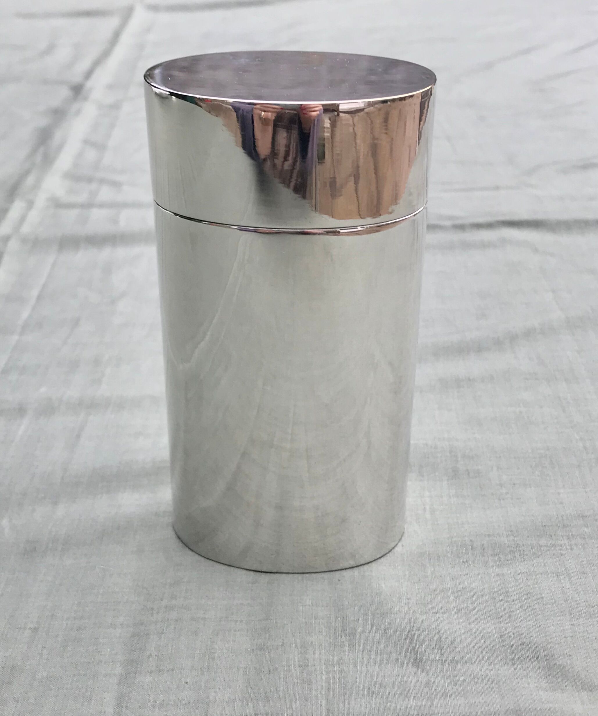 Cigar box Oval Silver metal