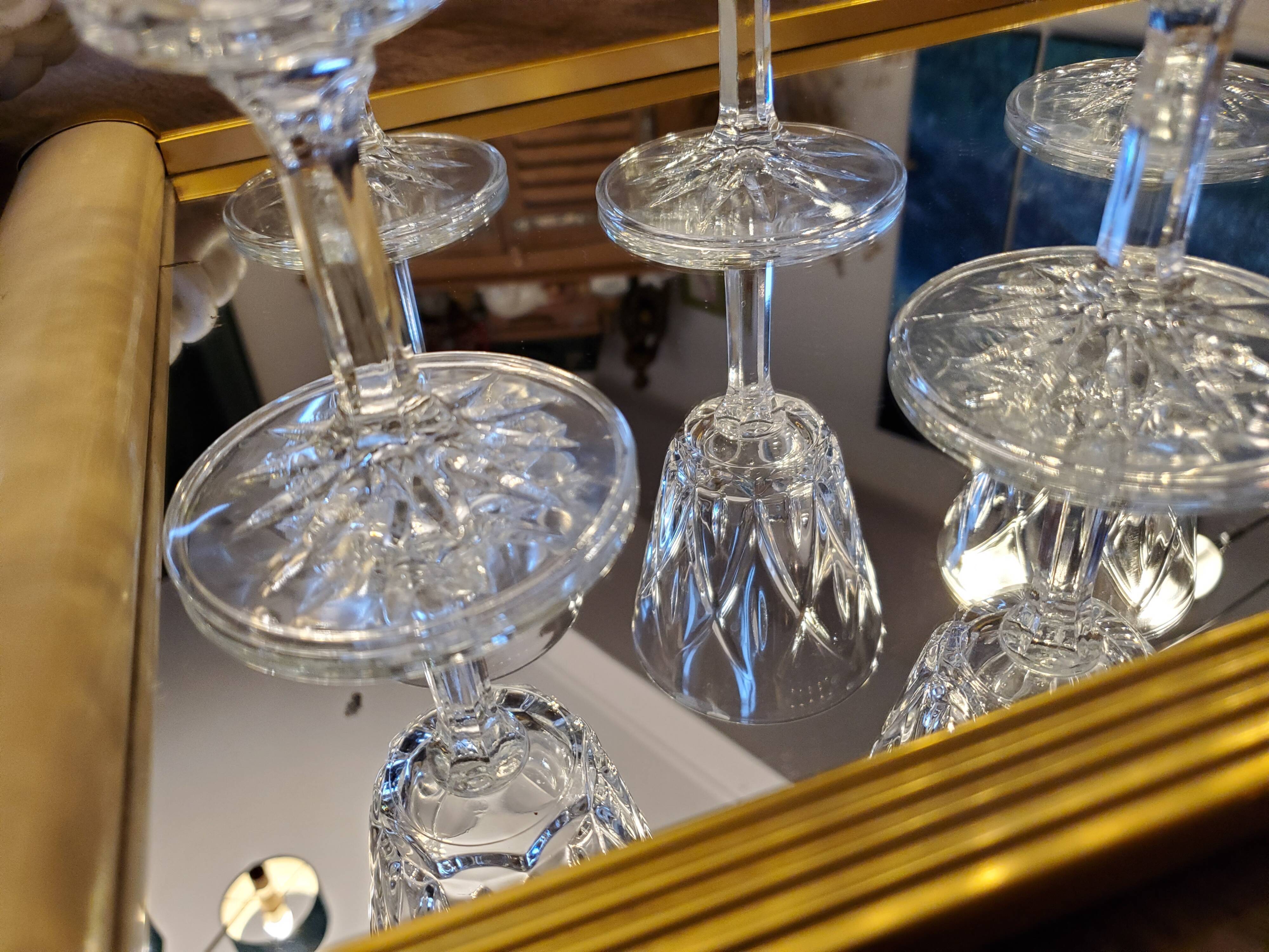 6 glasses on foot 70's