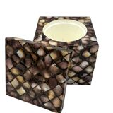 Mid-century mother-of-pearl flakes ice bucket, Italy 1950s