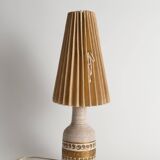 White and Gold Ceramic Table Lamp by Fratelli Fanciulacci, Italy 1970's
