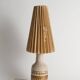 White and Gold Ceramic Table Lamp by Fratelli Fanciulacci, Italy 1970's