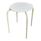 White metal stool