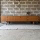 Scandinavian low sideboard in teak, 1970.