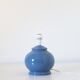 Vintage table lamp, 80s ball base and printed shade.