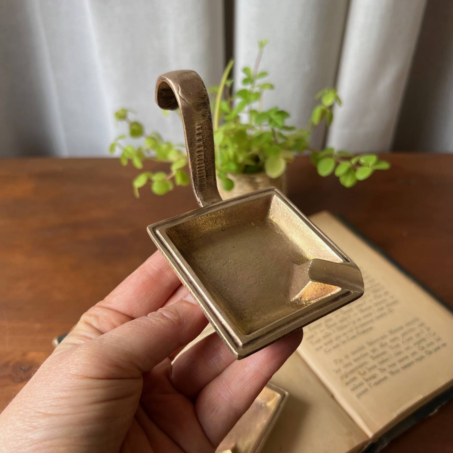 Duo de cendriers en bronze, empilables