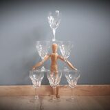 Set 6 crystal walking glasses