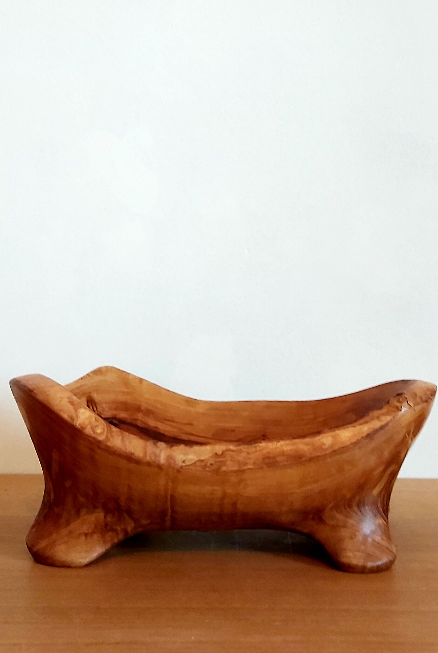 70's olive wood cut