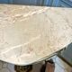 Carved wooden and marble console