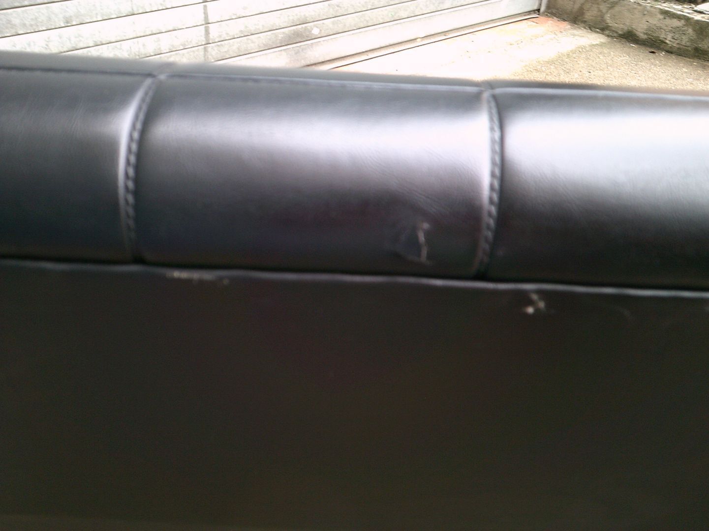 Vintage black skai sofa