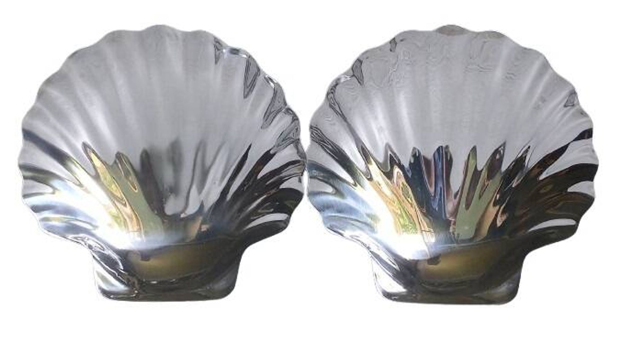 2 coupelles coquillage en inox