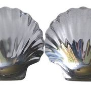 2 coupelles coquillage en inox