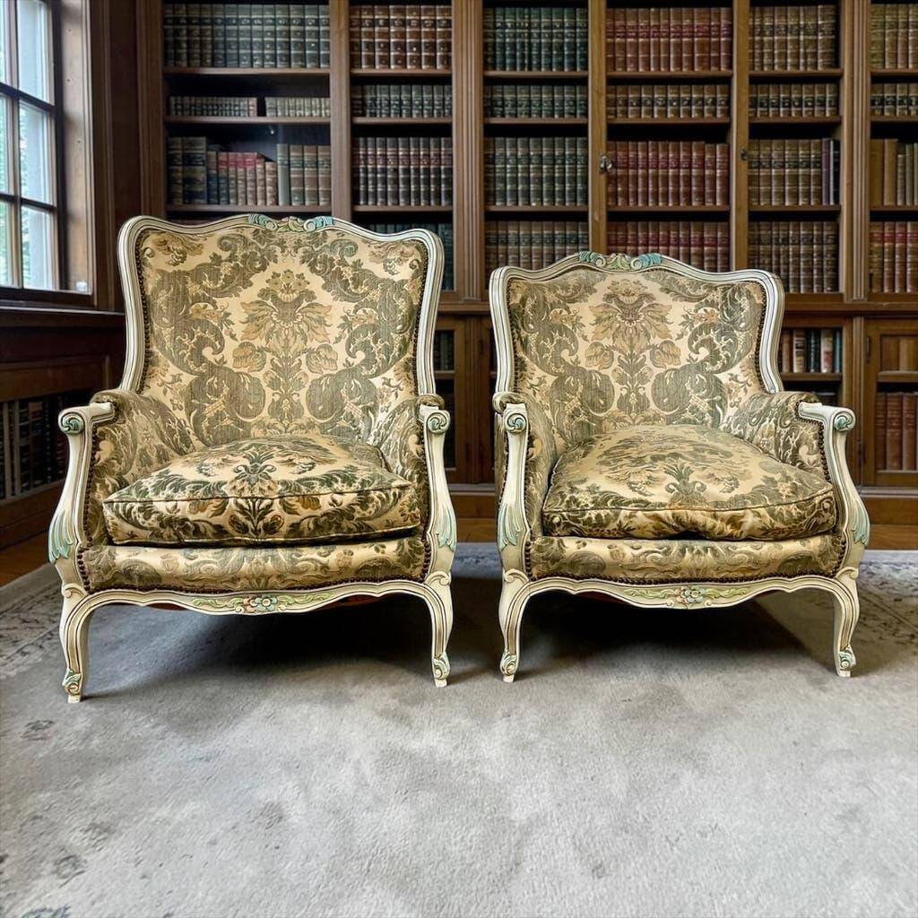 Ensemble de 2 fauteuils baroques vintage / chaises individuelles / sièges