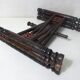 vintage folding oriental coffee table with silver metal top