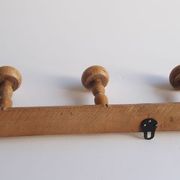 Porte manteau mural bois 5 patères