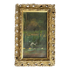 Small painting: oil on old canvas
