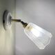Vintage art deco tulip wall lamp in frosted glass