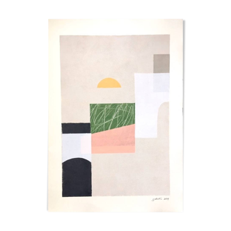 Peinture - urban dawn 50x70cm