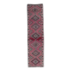 Vintage neutral pink Turkish hand-knotted runner 83x332