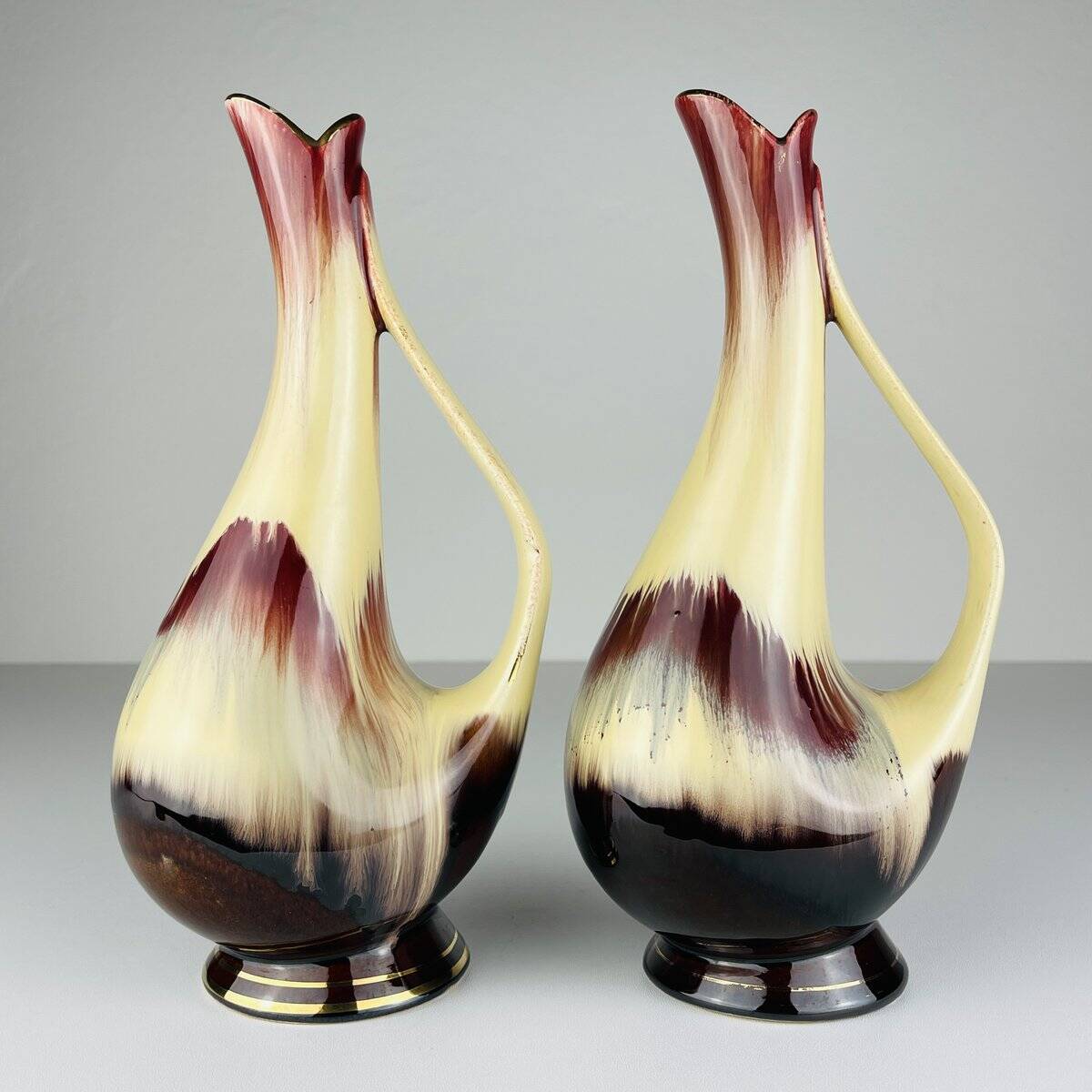 Mid-century ceramic vases by Bay Keramik, West Germany, 1960s, set of 2.
