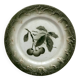 Antique ironstone dessert plate decorated with cherries, Pexonne earthenware