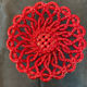 Fruit basket in burgundy basketry slip braided burgundy year 60