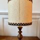 Large lamp with a turned wooden base