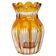 Vintage yellow crystal vase, Europe, 1960s