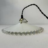 Antique vintage pendant light in opaline lace 24 cm