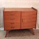 Commode en chêne, pieds compas, années 60