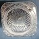 Globe square molded glass 18 cm old vintage