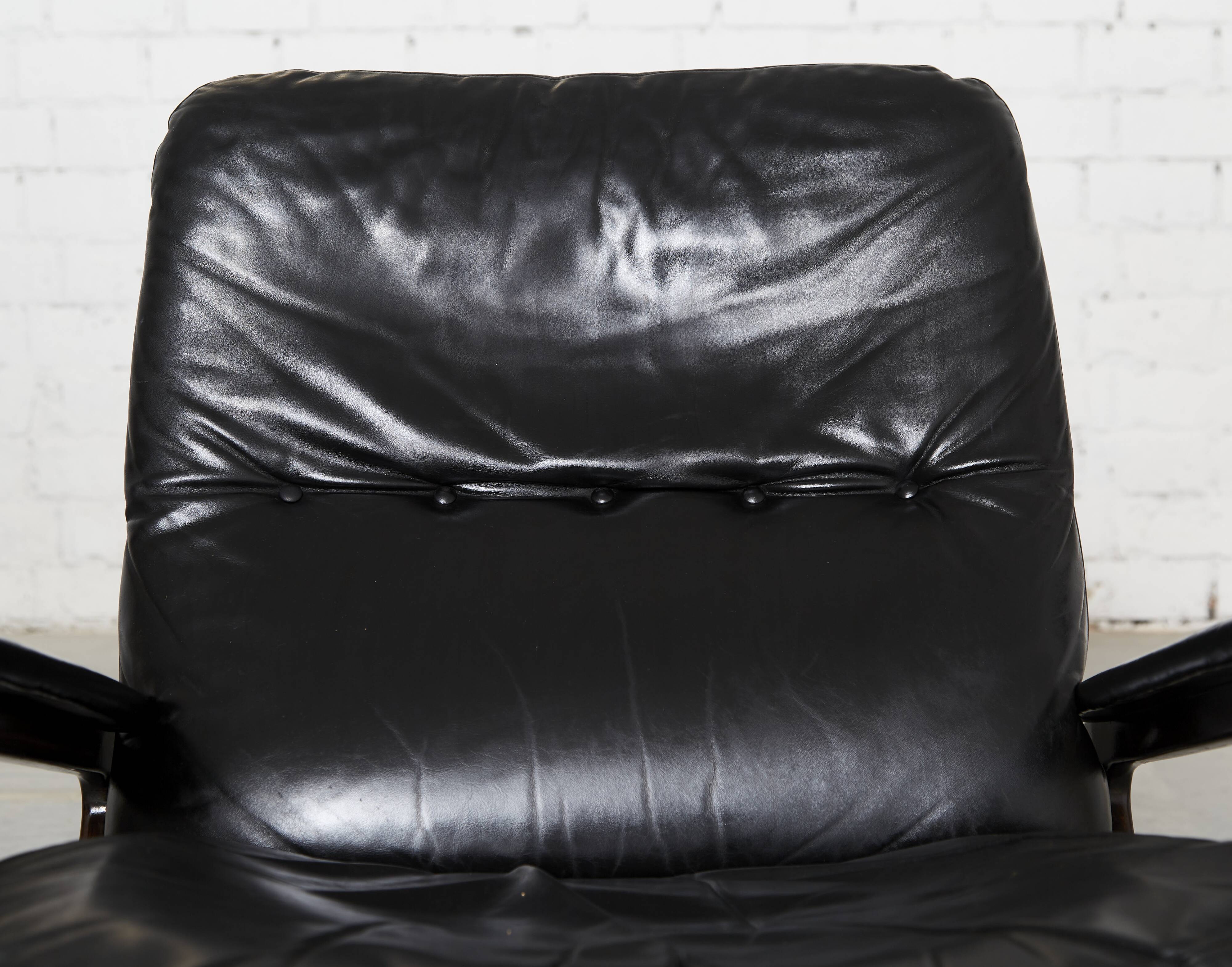 Vintage Lounge Chair & Ottoman by André Vandenbeuck for Strässle