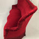 Napoleon III confidant sofa, red velvet trim redone